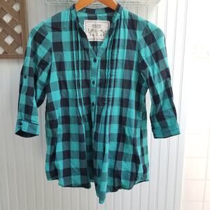 Mossimo Supply Co. Green and Black Buffalo Plaid Tunic